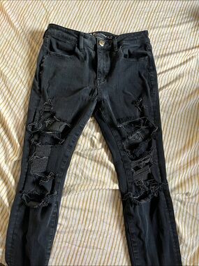 Black american eagle skinny jeans | Size 4